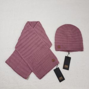 NWT Frye Knit Muffler Scarf & Hat Matching Set